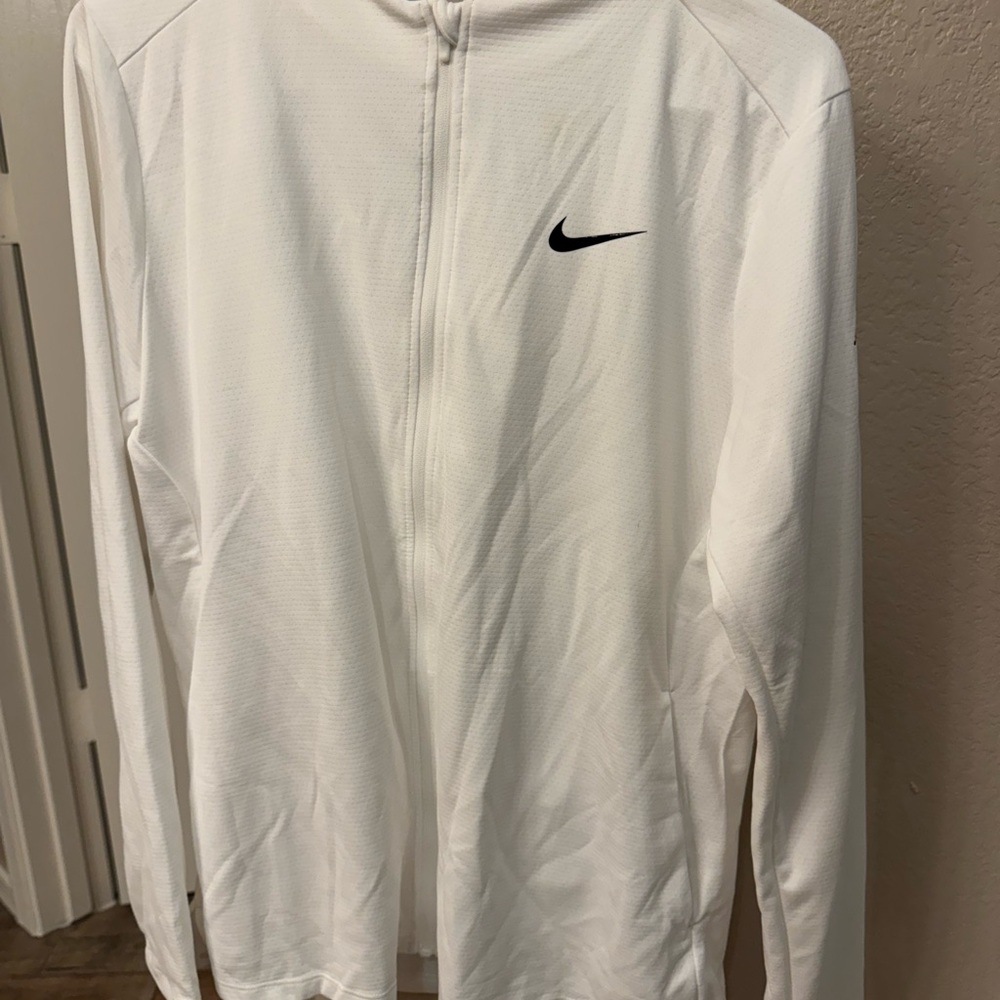 Nike men’s JORDAN White Performance Jacket Lightweight Athletic Wear
